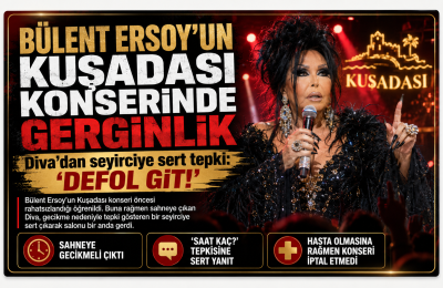 DİVA’DAN KONSERDE SERT ÇIKIŞ: BÜLENT ERSOY KUŞADASI GECESİNE DAMGA VURDU