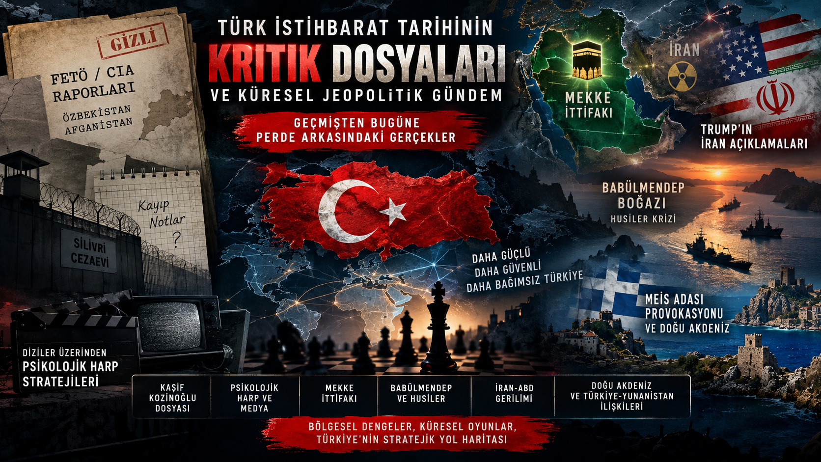 Genelkurmay Eski  İstihbarat Başkanı E. Korgeneral İsmail Hakkı Pekin, YouTube kanalının bu ilk özel yayınında Türk istihbarat tarihinin en kritik konularını ve küresel jeopolitik gündemi masaya yatırıyor.