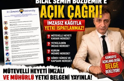 “İMZASIZ BELGEYLE YETKİ OLMAZ!” BİLAL SEMİH BOZDEMİR’E ÇAĞRI: MÜHÜRLÜ VE İMZALI ASIL YETKİ BELGESİNİ AÇIKLA!