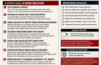 ST CLEMENTS UNIVERSITY DOSYASINDA YANIT BEKLEYEN SORULAR: BİLAL SEMİH BOZDEMİR'İN GÜNCEL YETKİ BELGESİ NEREDE?