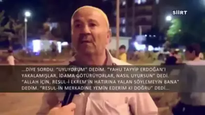 15Temmuz gecesi Siirtli vatandaşın yaşadığı duygu dolu anlar yeniden gündem oldu