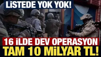 16 ilde 22 ayrı organize suç örgütüne operasyon: 228 gözaltı