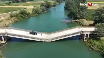 3 yıldır yapılmadı.. Yunanistan'da 20 dakika kazanmak için yıkık köprüde ölümle dans