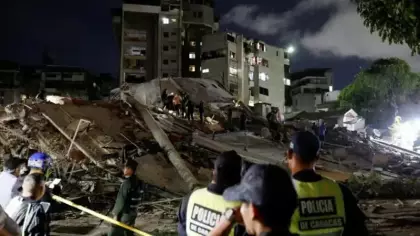 39 saniye arayla gerçekleşen depremlerin ardından Venezuela'da ağır yıkım!