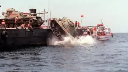 ABD 100 savaş tankını denize batırdı: Canlılara doğal yuva