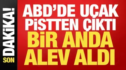 ABD'de korku dolu anlar! Amazon'a ait uçak iniş sırasında pistten çıktı