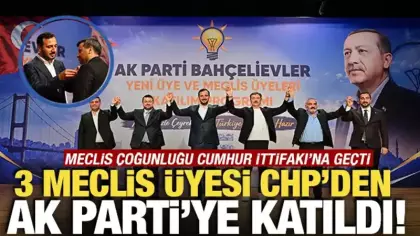 Abdullah Özdemir duyurdu: 3 meclis üyesi CHP'den AK Parti'ye geçti