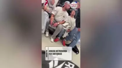 Ankara metrosunda yer verme kavgası: Tek yumrukla hakkını verdi!