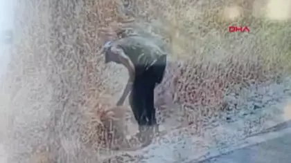 Ankara'da otluk alanda yangın: Yangını çıkaran kişi güvenlik kamerasında