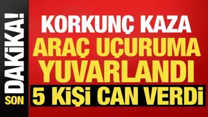 Antalya'da korkunç kaza! Otomobil uçuruma yuvarlandı: 5 ölü, 2 yaralı