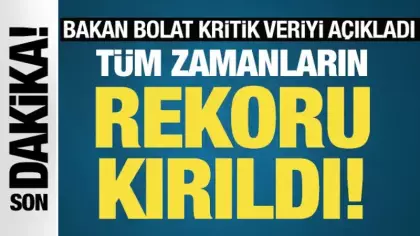 Bakan Bolat açıkladı: İhracatta yeni rekor geldi