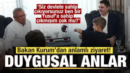Bakan Kurum’dan Yusuf ve dedesine ziyaret! Duygusal anlar