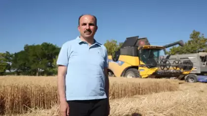 Başkan Altay Altınekin’de hasat yaptı