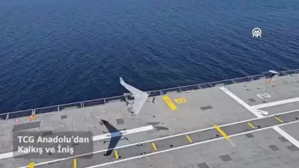 Bayraktar KALKAN DİHA, TCG Anadolu ve TCG Burgazada gemilerinde test uçusu gerçekleştirdi
