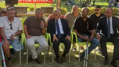 BBP heyetinden Güvenpark'ta eylem yapan şehit yakınları ve gazilere destek ziyareti