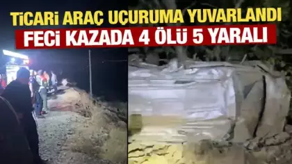 Bingöl'de hafif ticari araç uçuruma yuvarlandı: 4 ölü, 5 yaralı