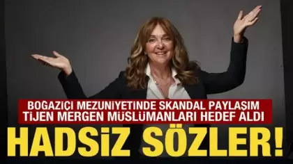 Boğaziçi mezuniyetinde skandal paylaşım: Tijen Mergen, Müslümanlara nefret kustu
