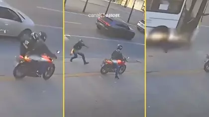 Brezilya' dehşet anları: Motosikletten inerken dengesini kaybeden yolcu feci şekilde can verdi