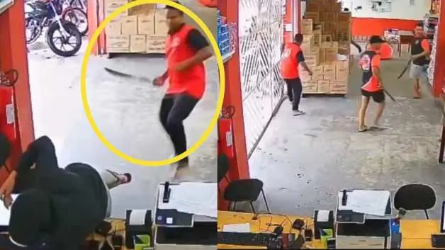 Brezilya'da dehşet anları: Pala ile soygunculara direndiler