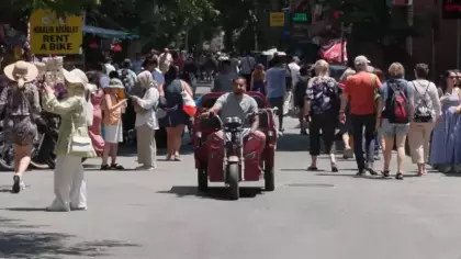 Büyükada’da hafta sonu yoğunluğu
