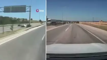 Çanakkale'de ters yönde giden sürücü ekipler tarafından yakalandı!