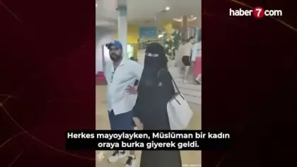 Çarşaflı kadına çirkin saldırı! 'Kıyafetin çocuklarımı korkutuyor'