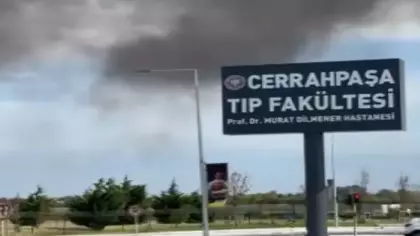 Cerrahpaşa Hastanesi bahçesinde yangın!