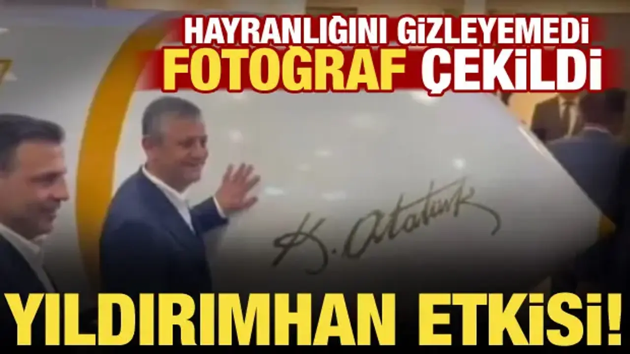 CHP Lideri Özel’den SAHA Expo 2026’ya ziyaret! Yıldırımhan'ın önünde poz verdi