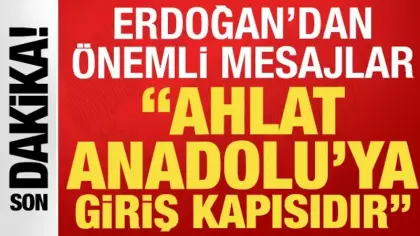 Cumhurbaşkanı Erdoğan, Ahlat'ta konuşuyor