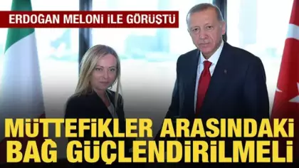 Cumhurbaşkanı Erdoğan, Meloni ile görüştü