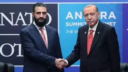 Cumhurbaşkanı Erdoğan, Şara ile görüştü