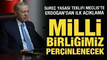 Cumhurbaşkanı Erdoğan'dan süreç yasasıyla ilgili açıklama