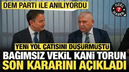 DEM Parti ile anılıyordu: Bağımsız vekil Kani Torun son kararını açıkladı