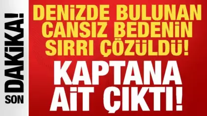 Denizde bulunan cesedin sırrı çözüldü: Batan geminin kaptanına ait çıktı!