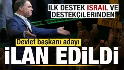 Devlet başkanı adayı ilan edildi! İlk destek İsrail ve destekçilerinden geldi