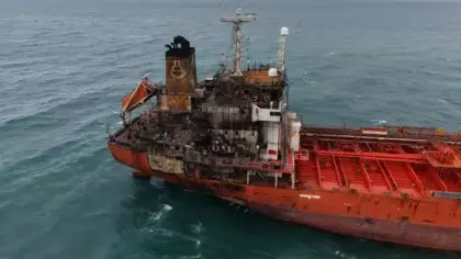 Dron saldırısına uğrayan tanker Samsun’da karaya oturdu