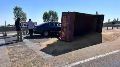 Dün görevine başlayan kaymakam ile savcı eşi kazada yaralandı