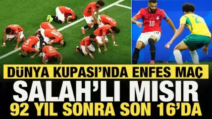 Dünya Kupası'nda enfes maç! Salah'lı Mısır 92 yıl sonra son 16'da