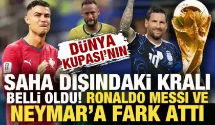 Dünya Kupası'nın saha dışındaki kralı belli oldu! Ronaldo, Messi ve Neymar'a fark attı