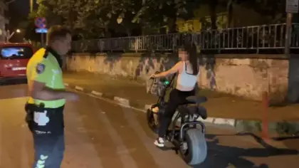 Elektrikli bisiklet sürücüsü alkollü çıktı, 50 bin TL ceza kesildi