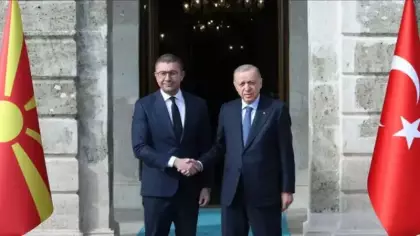 Erdoğan, Kuzey Makedonya Başbakanı Mickoski'yi kabul etti