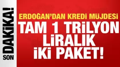 Erdoğan'dan milyonlara kredi müjdesi: 1 trilyon liralık uygun koşullu kredi!