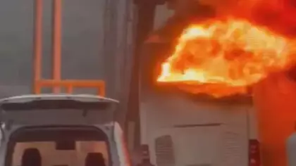 Eyüpsultan'da otobüs alev alev yandı: 2 ölü, 4 yaralı