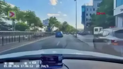 Eyüpsultan'da trafikte tartıştığı sürücünün önünü kesti: 'Kafanı keserim'