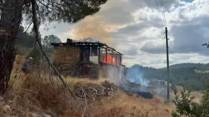 Felaketin eşiğinden dönüldü! Ahırda çıkan yangın ormana sıçradı