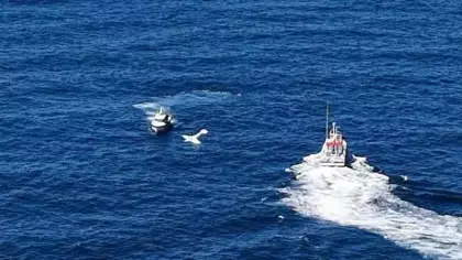 Gürcistan'dan kalkan küçük uçak Rize açıklarında denize acil iniş yaptı