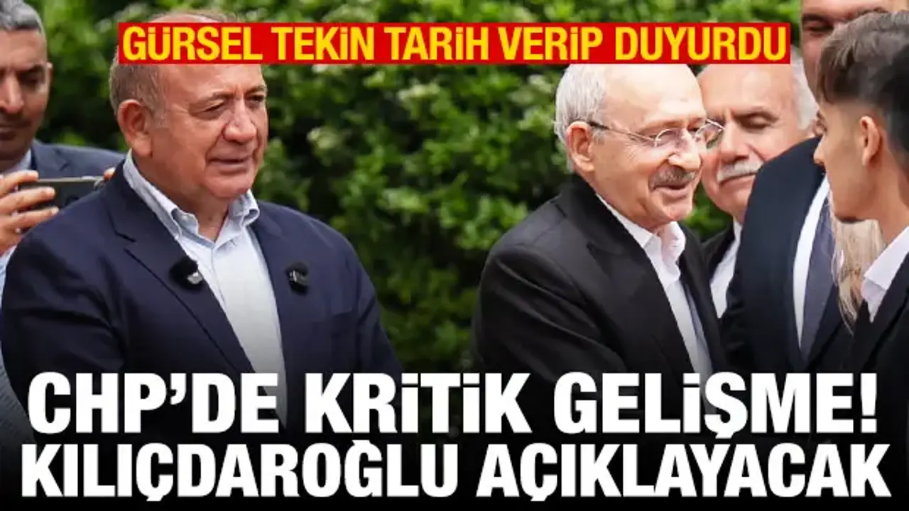 Gürsel Tekin tarih verdi! Kılıçdaroğlu MYK'sını açıklayacak