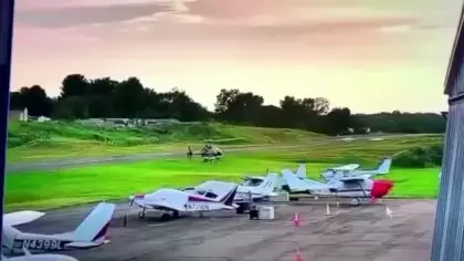 Havada dehşet anları: Uçak ile helikopter çarpıştı!