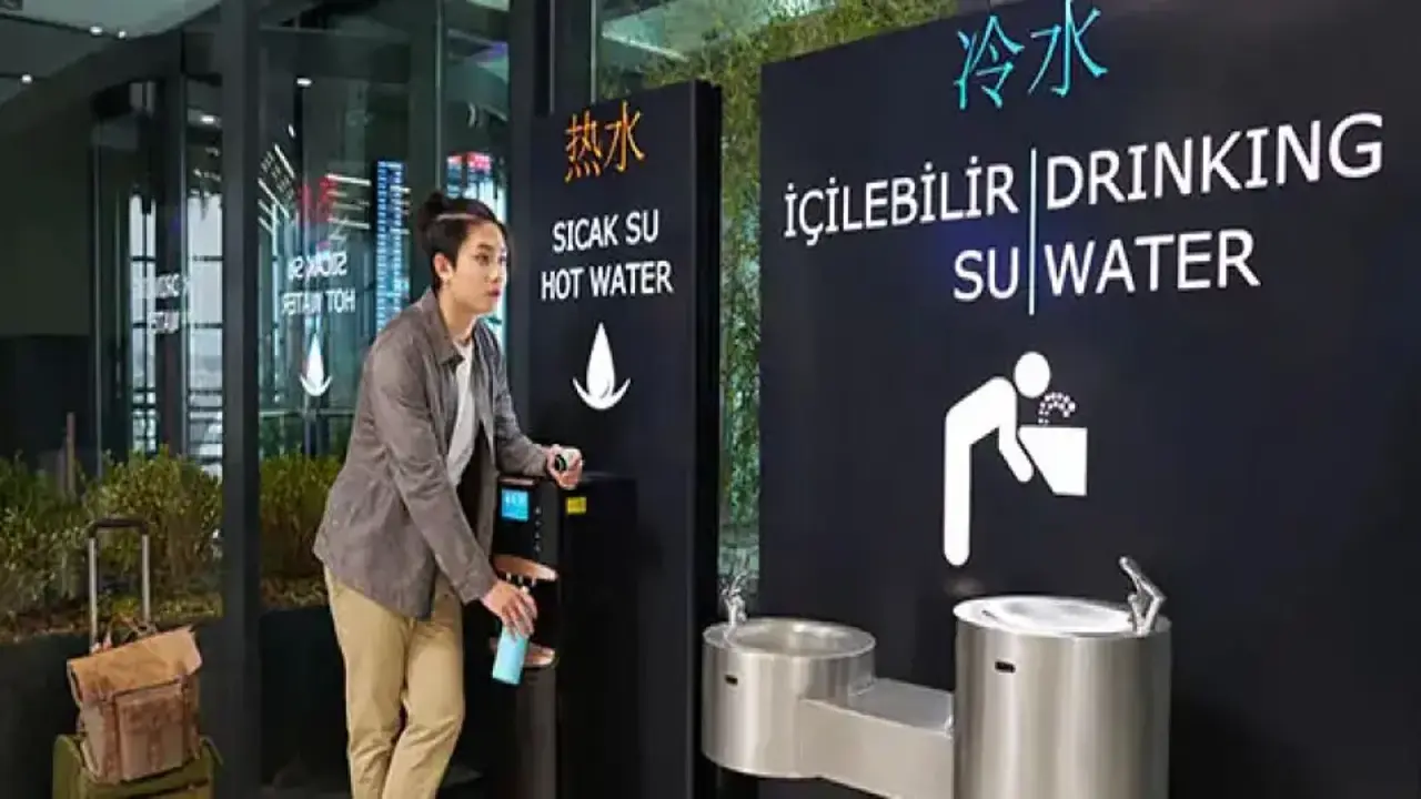 Havalimanlarında ücretsiz içme suyu hizmeti yaygınlaştırılıyor