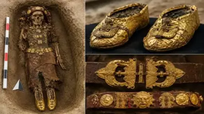 Hazar kıyısındaki mezardan çıkan sır: 1500 yıllık altın ayakkabılı kadın kim?